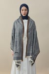 Etro Desen Kaşmir Omuz Şalı Koyu Gri