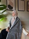 Etro Desen Kaşmir Omuz Şalı Koyu Gri