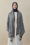 Etro Desen Kaşmir Omuz Şalı Koyu Gri