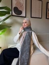 Etro Desen Kaşmir Omuz Şalı Koyu Gri