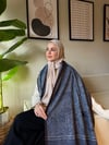 Etro Desen Kaşmir Omuz Şalı Koyu Mavi