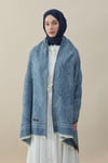 Etro Desen Kaşmir Omuz Şalı Mavi