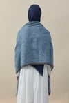 Etro Desen Kaşmir Omuz Şalı Mavi