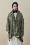 Etro Desen Kaşmir Omuz Şalı Yeşil