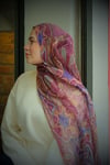 Etro Desen Keten Şal-Mürdüm