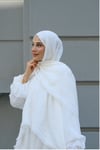 F Desen Premium Şal-Beyaz