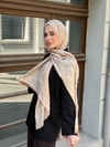 F Desen Premium Şal-Gold