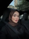 F Desen Yün İpek Şal  Siyah