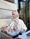 Flora Luxe Vual İpek Şal-Gül Kurusu