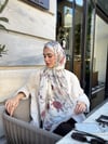 Flora Luxe Vual İpek Şal-Gül Kurusu