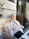 Flora Luxe Vual İpek Şal-Gül Kurusu