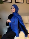 G Desen Kaşmir İpek-Saks Mavisi