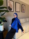 G Desen Kaşmir İpek-Saks Mavisi
