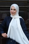G Desen Premium Şal-Beyaz