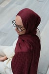 G Desen Premium Şal-Bordo