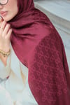 G Desen Premium Şal-Bordo