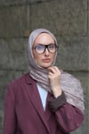 G Desen Premium Şal-Koyu Bej