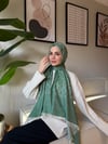 G Desen Yün Pamuk Şal-Yeşil
