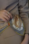 H Desen %100 İpek Twill Eşarp-Sarı