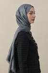 H Desen Kaşmir İpek Şal Antrasit