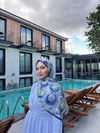 Halka Desen Vual İpek Şal Beden;Standart