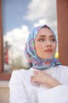 Helia Pamuklu Şal Mavi