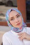 Helia Pamuklu Şal Mavi