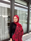 İthal Yün İpek Yargıcı Şal Bordo