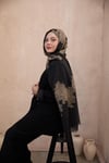 İthal Yün İpek Yargıcı Şal Siyah