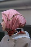 Kelepçe Desen Twill Eşarp-Pembe