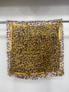 Leopar Desen Saten Fular