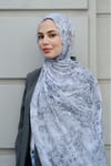 Marble Coton Şal-Gri