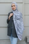Marble Coton Şal-Gri