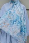 Marble Coton Şal-Mavi