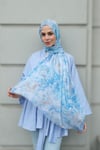 Marble Coton Şal-Mavi