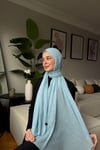MÜSLİN ŞAL -BEBE MAVİSİ