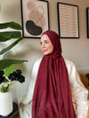 MÜSLİN ŞAL -BORDO