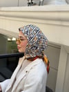 Olive Çift Taraflı Twill Eşarp-Turuncu