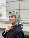 Olive Çift Taraflı Twill Eşarp-Yeşil