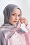 ORGANIC TOUCH VİSKON BLEND DESEN ŞAL - FÜME - PEMBE