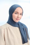 ORGANIC TOUCH VİSKOZ ŞAL - KOYU İNDİGO