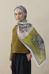 Patchora Vual İpek Şal Beyaz