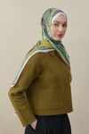 Patchora Vual İpek Şal Beyaz