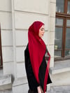 Premium Düz Yün İpek Şal-Kırmızı