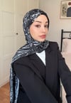Premium Etro Şal Siyah-Beyaz