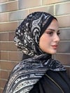 Premium Etro Şal Siyah-Beyaz