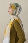 Sakura Çiçek İpek Vual Şal Kahve