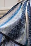 V Monogram İpek Vual Şal-Mavi