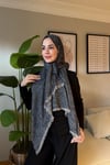 Valeria Yün İpek Şal-Lacivert