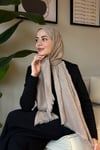 Valeria Yün İpek Şal-Vizon